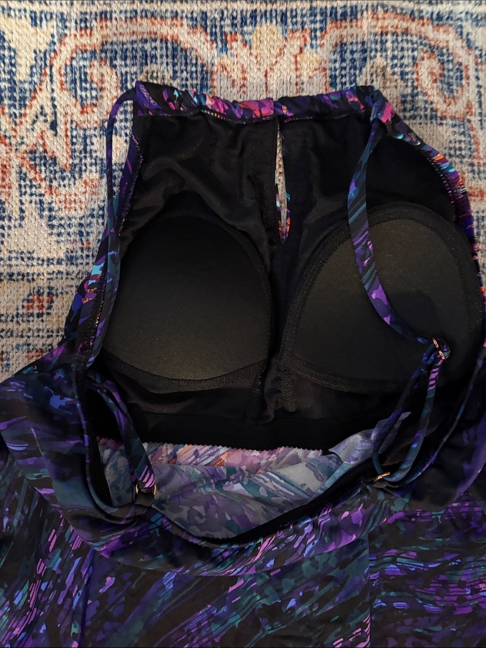 Miraclesuit Mood Ring Peephole Tankini Top SZ 8 EUC - Picture 4 of 5
